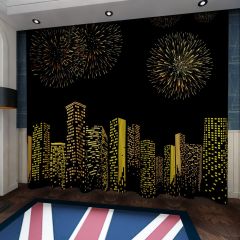 Building Light Night Sky Window Curtains CUR-0456