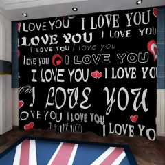 Love Letter Heart Window Curtains CUR-0460