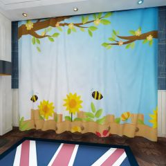 Tree Flower Cloud Window Curtains CUR-0463