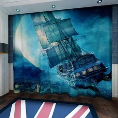 Wizardly Sailing Window Curtains CUR-0477