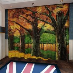 Autumn Trees Window Curtains CUR-0479