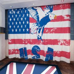 American Flag Window Curtains CUR-0480