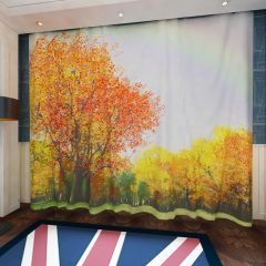 Rainbow In Autumn Window Curtains CUR-0481