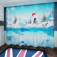 Snowy Lake Window Curtains CUR-0487