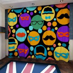 Cute Pattern Window Curtains CUR-0498