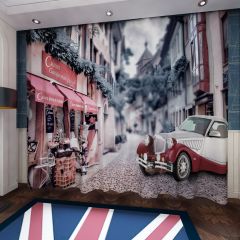 Retro Street Window Curtains CUR-0501