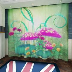 Cute Mushroom Window Curtains CUR-0509