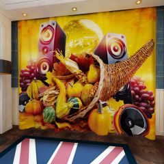 Autumn Vegetables Window Curtains CUR-0511