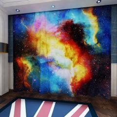 Blue Red Starry Sky Window Curtains CUR-0528