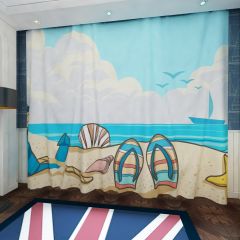 Sun Sea Window Curtains CUR-0534