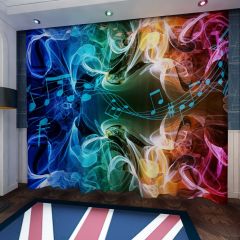 Abstract Music Colors Window Curtains CUR-0540