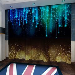 Diamonds Lighting Spots Window Curtains CUR-0542