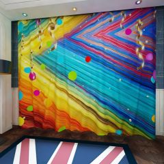 Colorful Lines Window Curtains CUR-0544