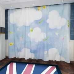 Flower Cloud Grass Window Curtains CUR-0579