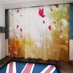 Maple Leaf Bubble Window Curtains CUR-0587