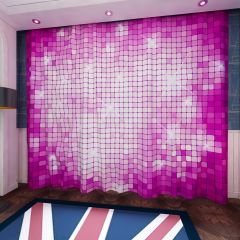 Shiny Lattice Window Curtains CUR-0591