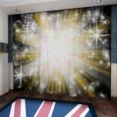 Glitter Light Window Curtains CUR-0602