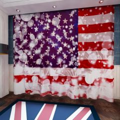 Charming Flag Window Curtains CUR-0605