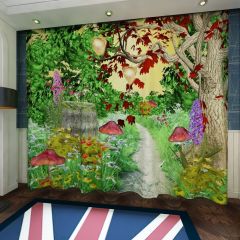 Mushroom Trail Window Curtains CUR-0615