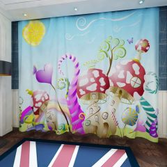 Cute Fairy Tale World Window Curtains CUR-0620