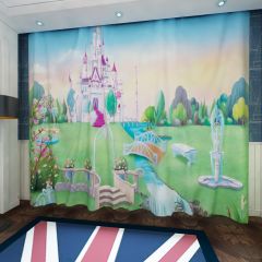 Cartoon Castle Window Curtains CUR-0621
