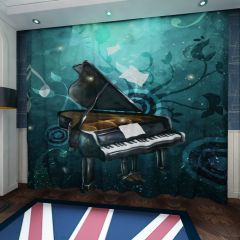 Piano Story Window Curtains CUR-0627