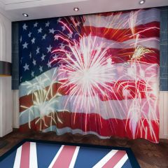 National Flag Window Curtains CUR-0629
