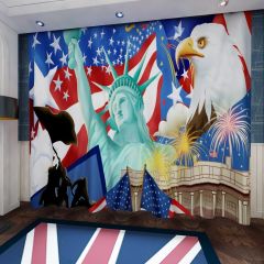 Lady Liberty Window Curtains CUR-0630