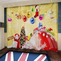 Christmas Celebration Window Curtains CUR-0640