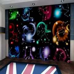 Twelve Constellations Patterns Window Curtains CUR-0646