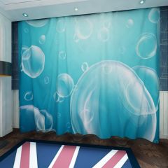 Various Size Transparent Bubbles Window Curtains CUR-0654