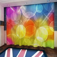 Colorful Circular Aperture Window Curtains CUR-0657