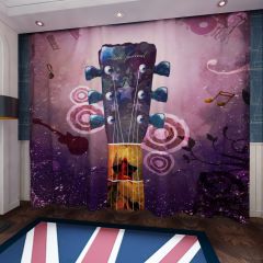 Rock Guitar Window Curtains CUR-0660