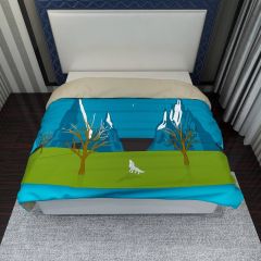 Mountains Snow Moon Wolf Duvet Cover DVK-0008
