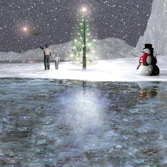 XMAS Snow Scene Photography Scenery Backdrop Christmas Theme Banner EHY-025