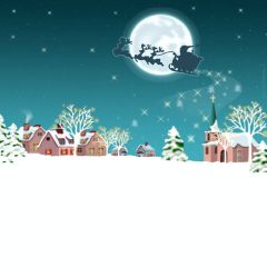 Cartoon XMAS Photography Scenery Backdrop Christmas Theme Banner EHY-030