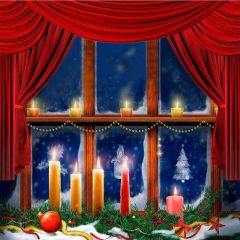 Xmas Atmosphere Photography Scenery Backdrop Christmas Theme Banner EHY-050