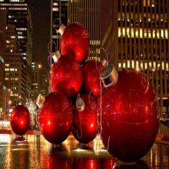 Red Lanterns Photography Scenery Backdrop Christmas Theme Banner EHY-053