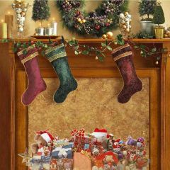 Stacked Xmas Gifts Photography Scenery Backdrop Christmas Theme Banner EHY-064