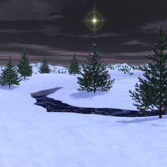 Outdoor XMAS Tree Photography Scenery Backdrop Christmas Theme Banner EHY-074