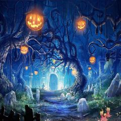 Halloween Night Photography Scenery Backdrop Halloween Theme Banner EHY-078