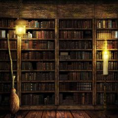 Hundred Books Photography Scenery Backdrop Bookshelf Theme Banner EHY-124