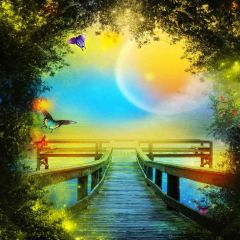Beauty Nature Photography Scenery Backdrop Fantasy Theme Banner EHY-126