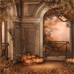 Castle Old Photography Scenery Backdrop Halloween Theme Banner EHY-131