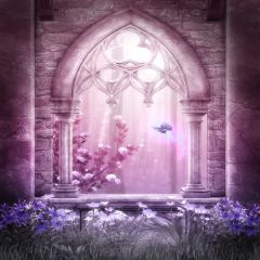 Holy Of Flower Photography Scenery Backdrop Arches or Pillars Theme Banner EHY-195