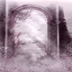 Clouds With Column Photography Scenery Backdrop Arches or Pillars Theme Banner EHY-204