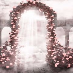 Blossom Photography Scenery Backdrop Arches or Pillars Theme Banner EHY-206