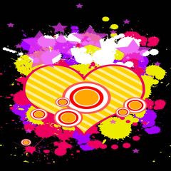 Lovely Heart Photography Scenery Backdrop Music Dance Theme Banner EHY-318