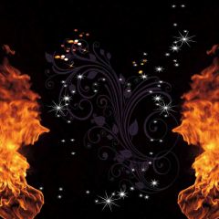 Dark Fire Photography Scenery Backdrop Abstract Art Theme Banner EHY-361