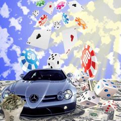 Luxury Car Banknotes Photography Scenery Backdrop Luxury Theme Banner EHY-375